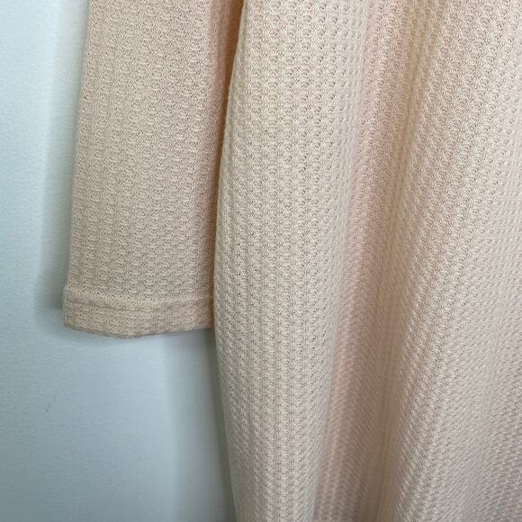 Cream Pink Long Sleeve Funnel Neck Pullover Tunic Shirt Women's Size Small S - Picture 3 of 7